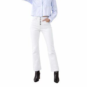 Banana Republic “Buttonfly” White Cropped Bootcut Jeans – Size 31"/12 – NWT